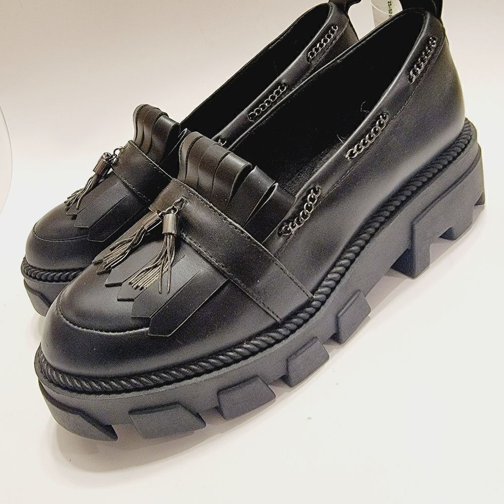 Anthropologie Kelsi Dagger Brooklyn Burke Flats Lug Loafer Size 7.5 NWT